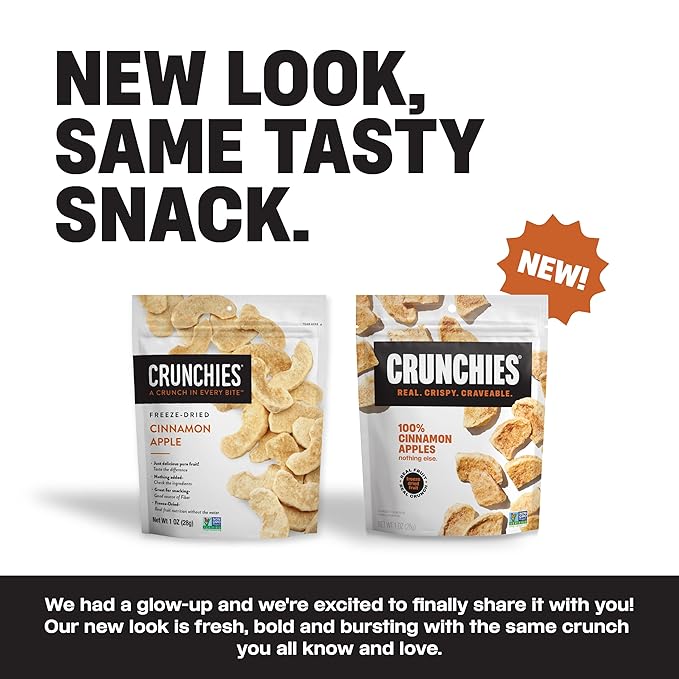 Crunchies Freeze-Dried Fruits 100% All Natural Crispy Fruit Non GMO and Kosher Resealable Freeze Dried Fruit Snack Packs Pack of 6 (Mango)