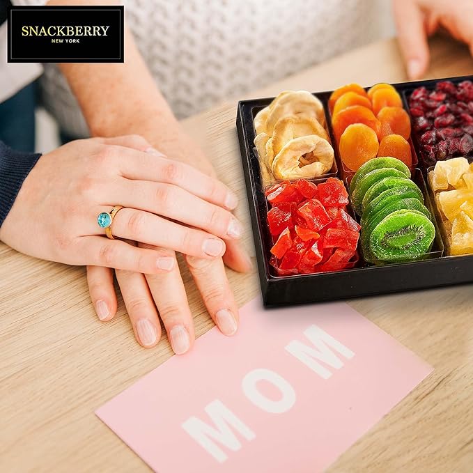 Dried Fruit Gift Basket Gourmet Gift Snack Box in Elegant Drawer Window Gift Box Gift Set for Birthday Party Sympathy Healthy Gift Snack Box for Men and Women. Kosher Parve Snackberry (Single)