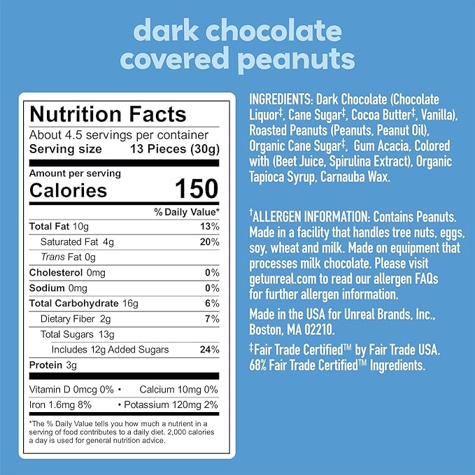 UNREAL Vegan Variety Pack (5 Bag Sampler) | Less Sugar Fair Trade Non-GMO Ingredients with no Corn Syrup or Sugar Alcohols No Soy