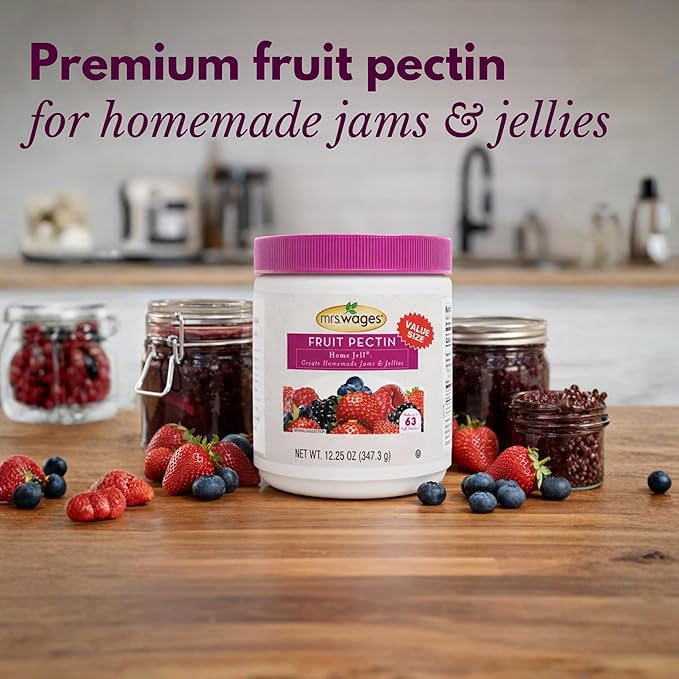 Mrs. Wages Fruit Pectin Home Jell | Easy-To-Use | Fast Results | Homemade Jelly Jams or Freezer Jams | 1.75 oz Carton (Value Pack of 12)