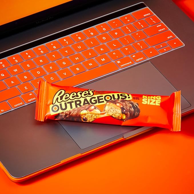 REESE'S OUTRAGEOUS! Peanut Butter Caramel and PIECES King Size Candy Bars 2.95 oz (18 Count)