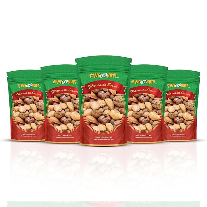 Deluxe Mixed Nuts In-Shell 25 Pounds | Raw and Unsalted | Fresh Snack Mix | Healthy and Delicious Nuts Mix | Kosher Friendly Mixed Nuts We Got Nuts
