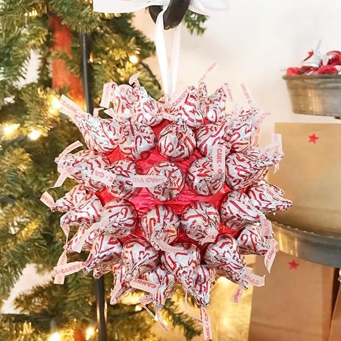 Christmas Hershey Candy Cane Kisses 2 Lbs Bulk Individually Wrapped Hershey Milk Chocolate Holiday Kisses with Candy Cane Bits Stocking Stuffer Candy Winter Celebration Gifts appx 200 Pieces
