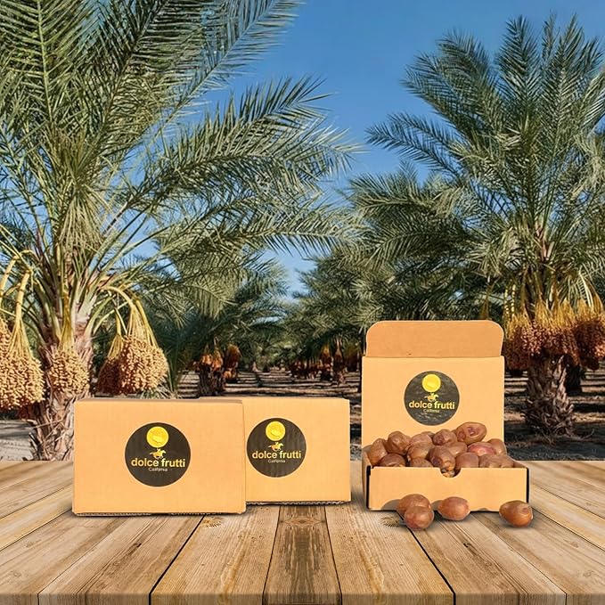Dolce Frutti Sukkari Dates – Premium Soft &amp Naturally Sweet No Added Sugar 100% Organic &amp Flavorful High Fiber Healthy Snack for Kids and Adults. Perfect for Cooking Baking &amp Smoothie