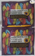 Trader Joe's Dark Chocolate Sticks with Crispy Rice Colombian Chocolate 3.5 oz (100g) 2 bags