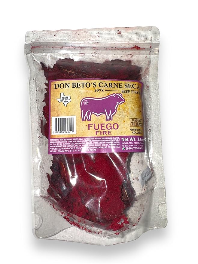 Don Beto's Fuego Beef Jerky Made in Texas 2.6 oz