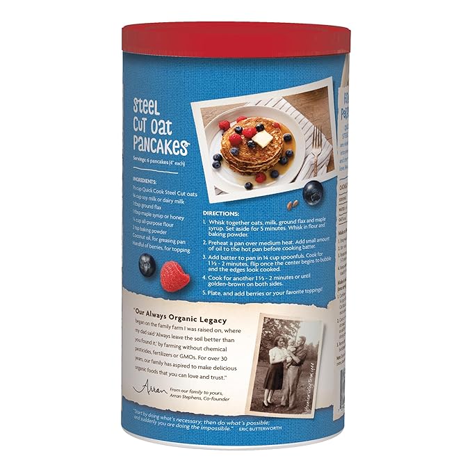 Nature's Path Organic Quick Cook Steel Cut Oatmeal 24 oz (Pack of 6) Non-GMO
