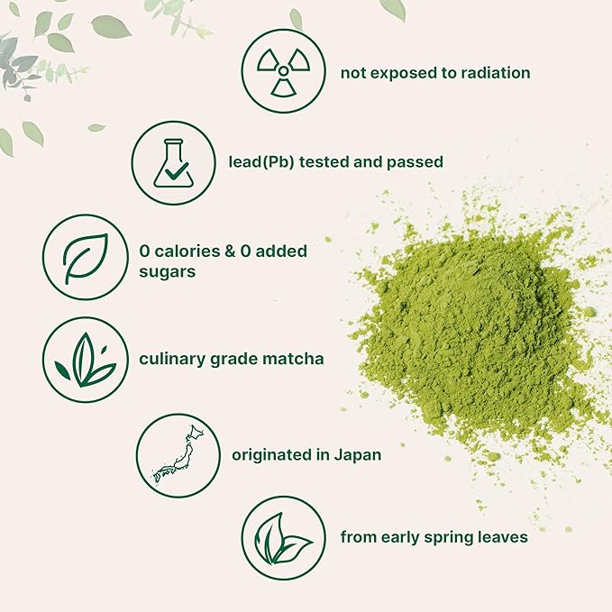 Micro Ingredients Organic Matcha Green Tea Powder 2 lb | First Harvest Culinary Grade from Japan | 100% Pure &amp Unflavored | Great for Tea Latte &amp Smoothies | Non-GMO 0 Calories Eco-Friend