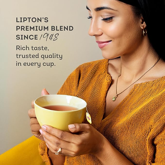 Lipton Yellow Label International Blend | Lipton Tea Bags| Black Tea |Premium Quality | 200 Grams (Pack of 1)