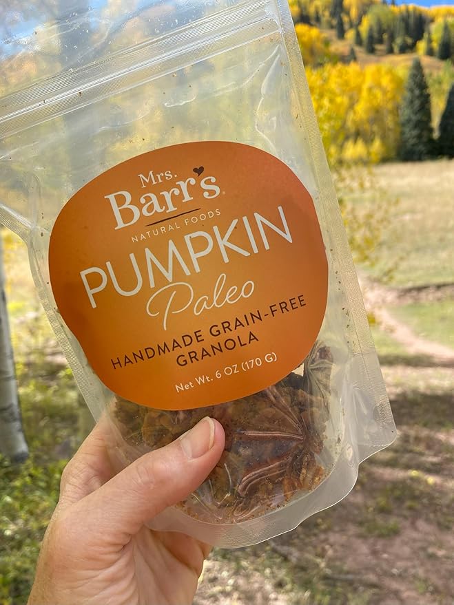 Mrs. Barr's Natural Foods Granola | Pumpkin Paleo | Handmade Grain-Free Granola | Small Batch | Gourmet Quality | Real Ingredients | 6 Ounces (3 Pack)