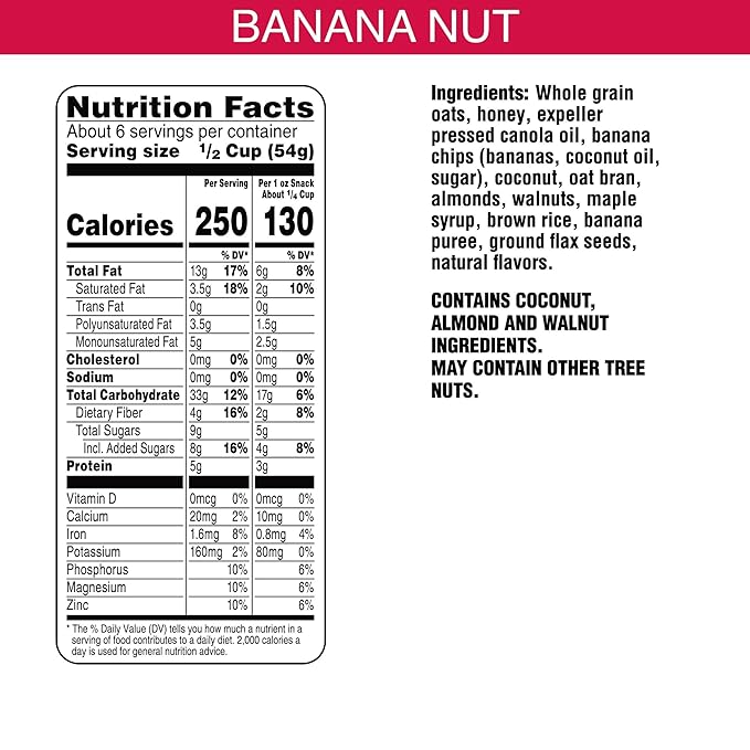 Bear Naked Banana Nut Granola 12 oz (Pack of 6)