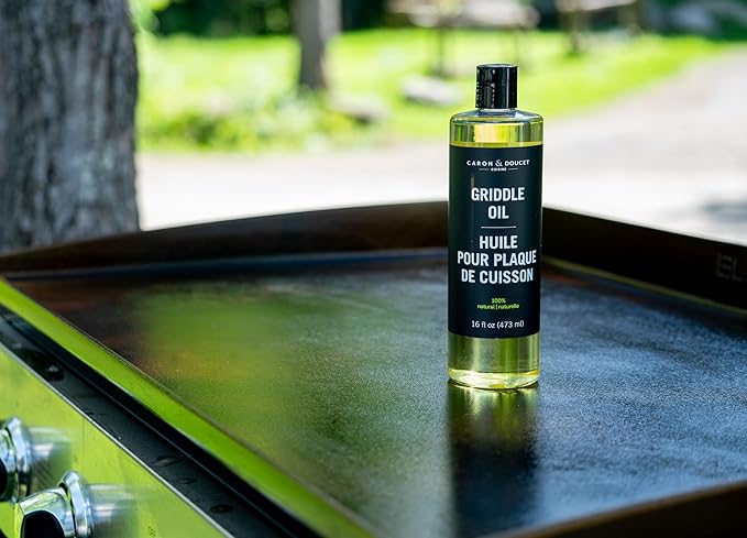 CARON &amp DOUCET - 100% Plant-Based Griddle Oil &amp Seasoning Set: Best For Maintaining Protecting &amp Conditioning Griddle!