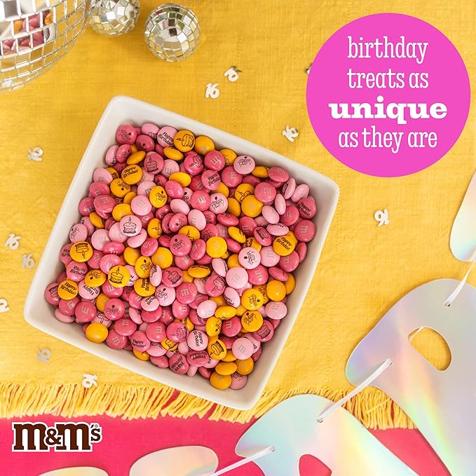 M&ampM'S Milk Chocolate Sweet 16 Birthday Candy - 5lb of Bulk Candy Perfect for Birthday Gifts Cupcakes Party Favors Birthday Cake Toppers and Party Decorations