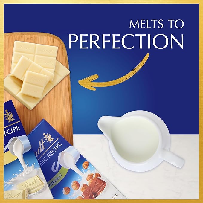 Lindt CLASSIC RECIPE White Chocolate Bar White Chocolate Candy 4.4 oz. (12 Pack)