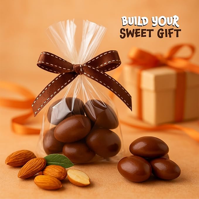 Milk Chocolate Almonds - 2 Pound Bulk Pack - Whole Dry Roasted Milk Chocolate Covered Almonds - Candy for Office Buffets Snacking &amp Gifting - Classic Snack Nuts
