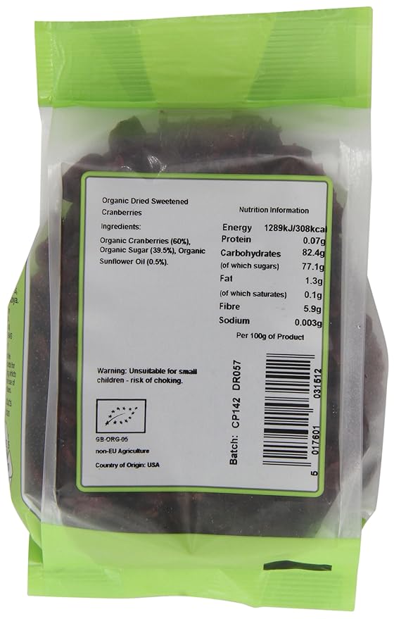 Suma Organic Cranberries 250 g (Pack of 6)