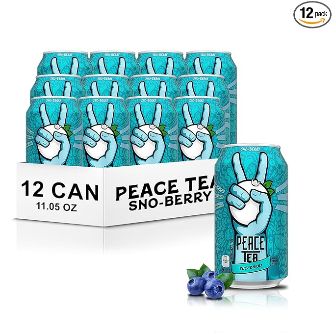 Peace Tea Sno Berry - No Preservatives Made with Real Tea and Natural Fruity Flavor - Pack of 12 Iced Tea Cans 341 mL/11.5 fl. oz (Shipped from Canada) by TrendnSave