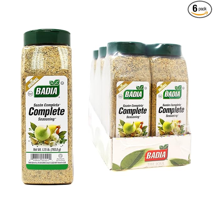 Badia Complete Seasoning 28 oz (Pack of 6) - All-Purpose Spice Blend for Cooking Grilling &amp Marinades Perfect Flavor Enhancer