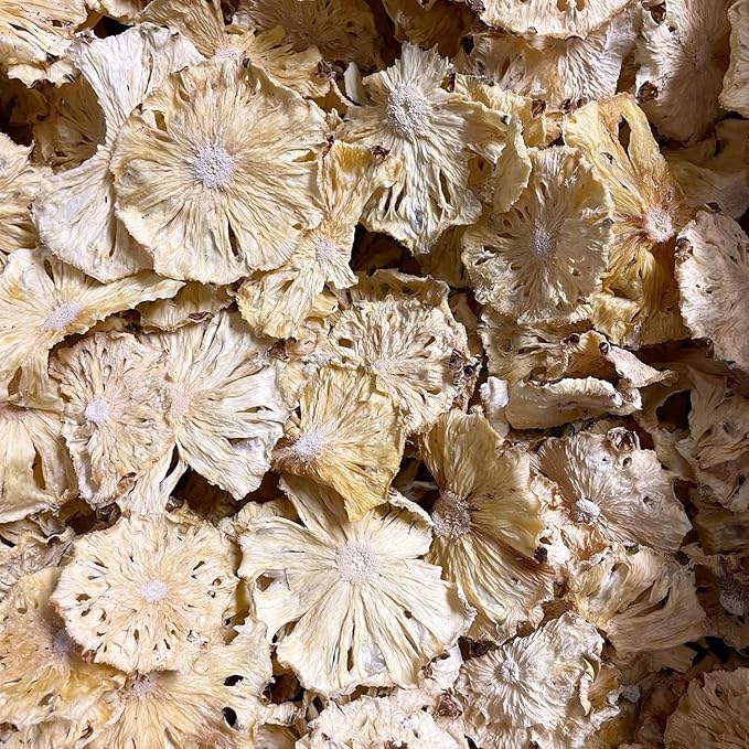 Dehydrated Dried Orange Slices (100g) &amp Dehydrated Dried Pineapple Slices Flowers (100g) For Cocktails Snacking Baking Cakes Cooking | No Added Sugar