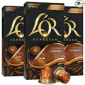 L'OR Espresso Capsules 30 Count Caramel Single-Serve Aluminum Coffee Capsules Compatible with the L'OR BARISTA System &amp *Nespresso Original Machines
