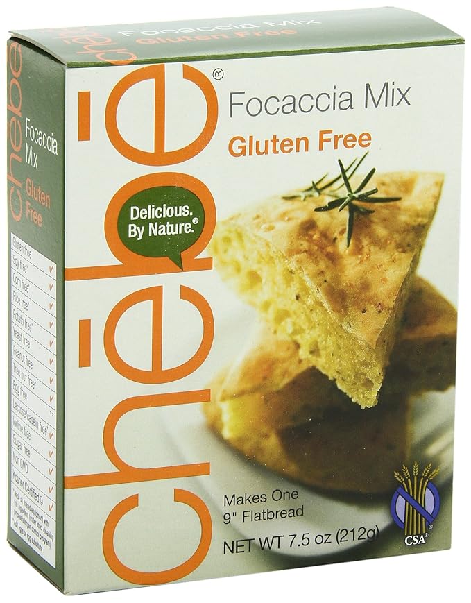 Chebe Bread Focaccia Flat Bread Mix Gluten Free 7.5-Ounce Bags (Pack of 8)