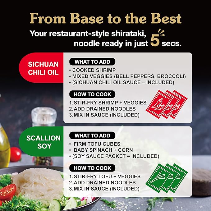 O’scallion Shirataki Noodles (2 Flavor(Variety))