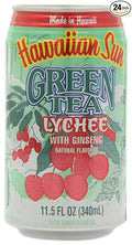 Hawaiian Sun Green Tea Lychee with Ginseng 11.5-Ounce Cans (Pack of 24)