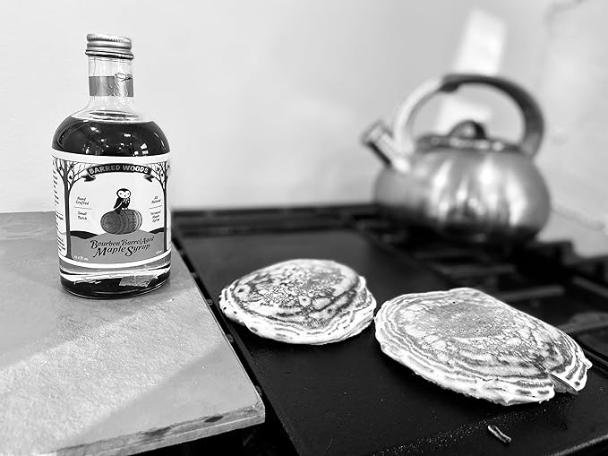 Bourbon Maple Syrup - Authentic &amp Real Vermont Maple Syrup - Maple Syrup Aged in Premium Bourbon Barrels - Barred Woods Maple