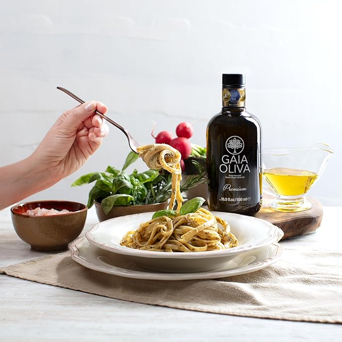 Gaia Oliva Cold Press Extra Virgin Olive Oil Early Harvest Fruity Flavor Fresh Premium Olive Oil from Aegean Region Aeite De Oliva Extra Virgen Awardwinning - 500ml