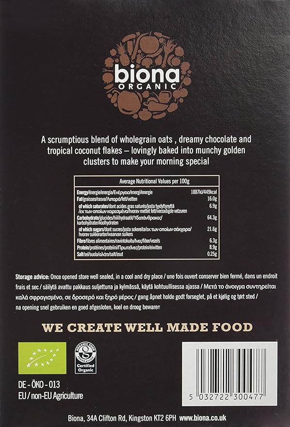 Biona Organic Choco Coco Crunchy Granola (375g) - Pack of 6