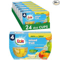Dole Fruit Bowls Mixed Fruit in 100% Juice Snacks 4oz 24 Total Cups Gluten &amp Dairy Free Bulk Lunch Snacks for Kids &amp Adults