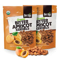 Berrilys Organic Bitter Apricot Kernels - USDA Certified Organic Bitter Apricot Seeds - Natural &amp Non-GMO Premium Quality Kernals No Sulfur or Additives - 16 oz