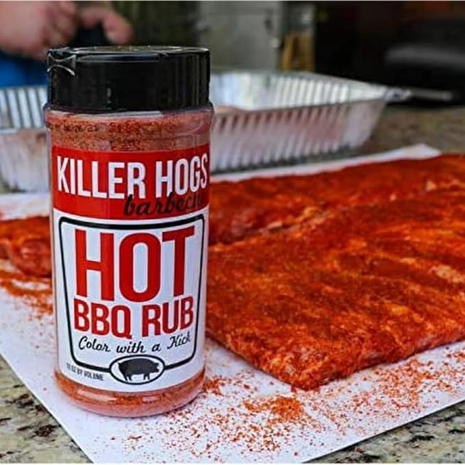 Killer Hogs Steak &amp Burger Seasoning – Championship BBQ Grill Rub for Beef Steaks Burgers and Chops – Savory Blend with Worcestershire &amp Garlic – Each 12 oz Shaker (2 Pack)