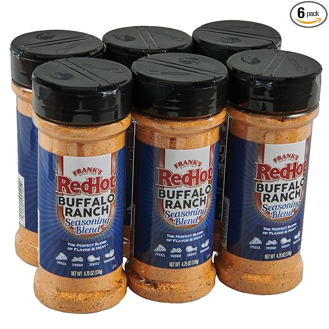 Frank's RedHot Buffalo Ranch Seasoning Blend 4.75 oz (Pack of 6)