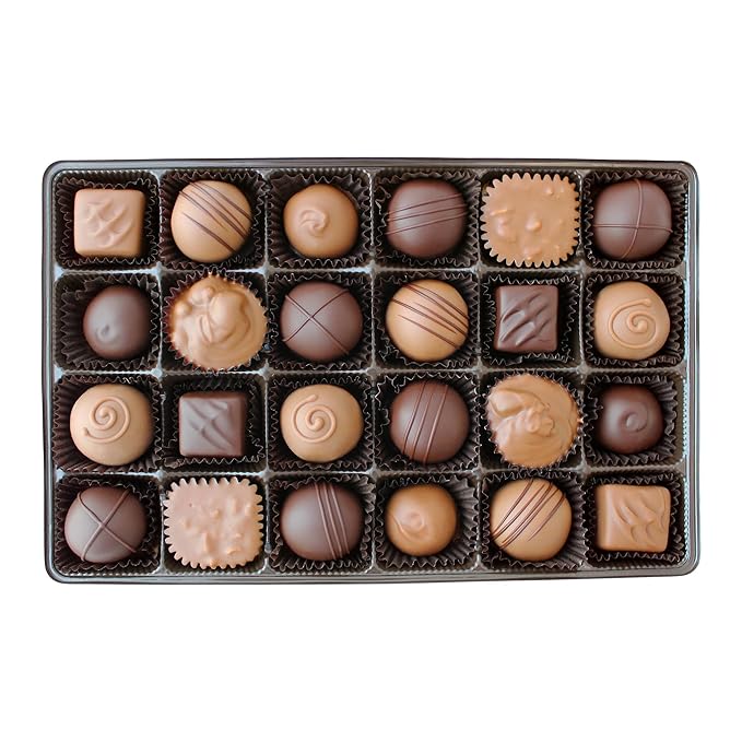 Vermont Nut Free Chocolates Boxed Chocolates (Grand Assortment) 24-Piece Nut-Free Egg-Free Kosher