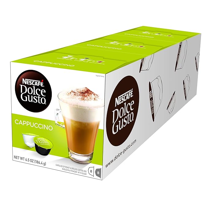 Nescafe Dolce Gusto Coffee Pods Cappuccino 16 capsules Pack of 3