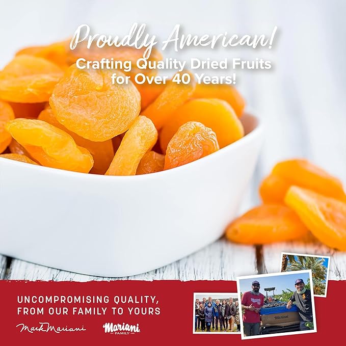Mariani Ultimate Dried Apricots - 32oz Bulk Family Value Size Dried Fruit No Sugar Added Non-GMO Gluten-Free Resealable Pouch Great for Snacking &amp Baking Soft &amp Sweet Mediterranean Dry