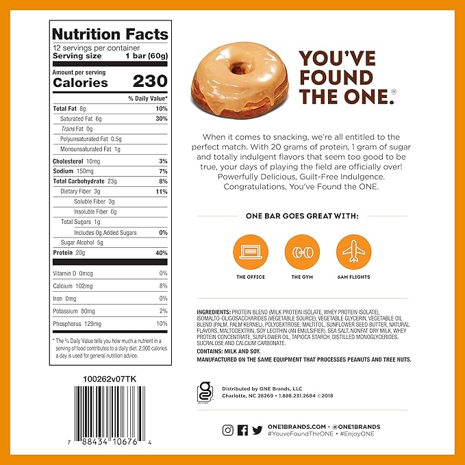 ONE Protein Bars Best Sellers Variety Pack Gluten Free Protein Bars with 20g Protein and 1g Sugar Pantry Staples 2.12 oz (12 Count)