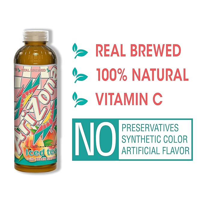 AriZona Peach Tea 20 Fl Oz (Pack of 24)