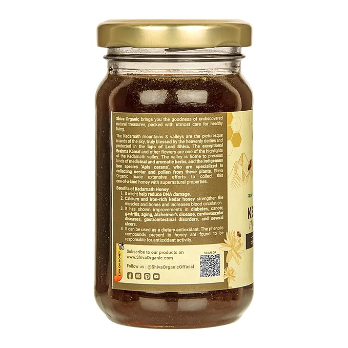 Shiva Organic Kedarnath Honey 250g- High Altitude Himalayan Pure Honey