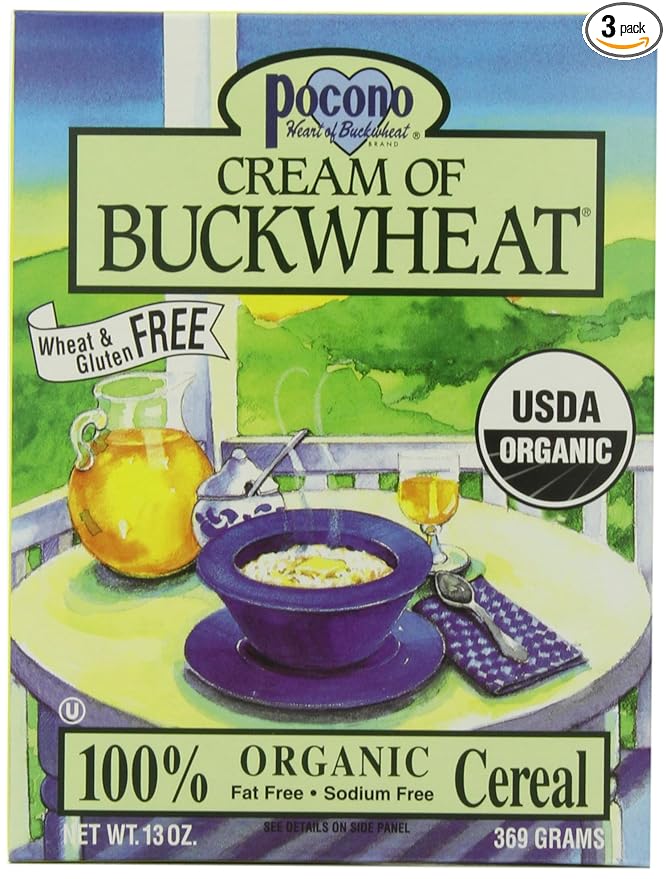 Pocono Cream of Buckwheat Gluten Free Hot Cereal 13-Ounce (Pack of 3)