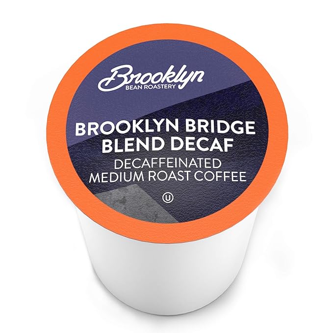 Brooklyn Beans Brooklyn Bridge Decaf Coffee Pods - Compatible with Keurig K Cup Brewers Including 2.0 Machines 40 Count Decaf with Bold Flavor