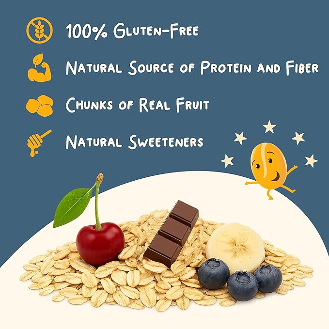 Dozy Oats Overnight Oatmeal Packets Custom Box Pick-Your-Own Flavors with Rolled Oats Chia Seeds Date Powder and Dried Fruit. Gluten-Free Natural Source of Protein and Fiber 10-Pack