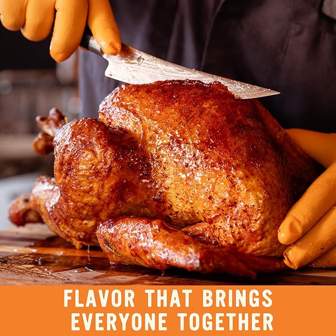 Kosmos Q Ultimate Turkey Brine Kit With Brine and Brining Bag Dirty Bird Rub Cherry Apple Habanero BBQ Glaze Gravy and Stuffing Bags &amp Recipe Card Full Set for Cooking or Smoking Holiday Meal