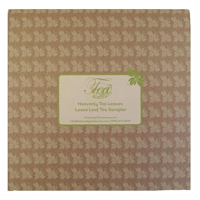 Heavenly Tea Leaves Assorted Tea Sampler Loose Leaf Tea Sampler Gift Set 9 Assorted Organic Loose Leaf Teas &amp Herbal Tisanes (Approx. 90 Servings) - Variety Pack Assortment of High to No Caffei