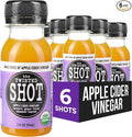 The Twisted Shot | Organic Apple Cider Vinegar Wellness Shots with Ginger Turmeric Honey Cinnamon and Cayenne | Digestion Immunity and Gut Health Support | Ready to Drink | 6 2 oz Mini Bottles
