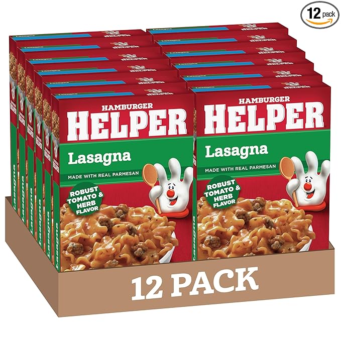 Hamburger Helper Pasta Lasagna 6.9 Ounces 12 per Case.