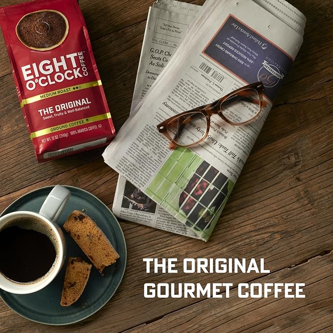 Eight O'Clock Coffee French Roast Ground Coffee Dark Roast 21 Ounce (Pack of 1) - Smoky &amp Complex