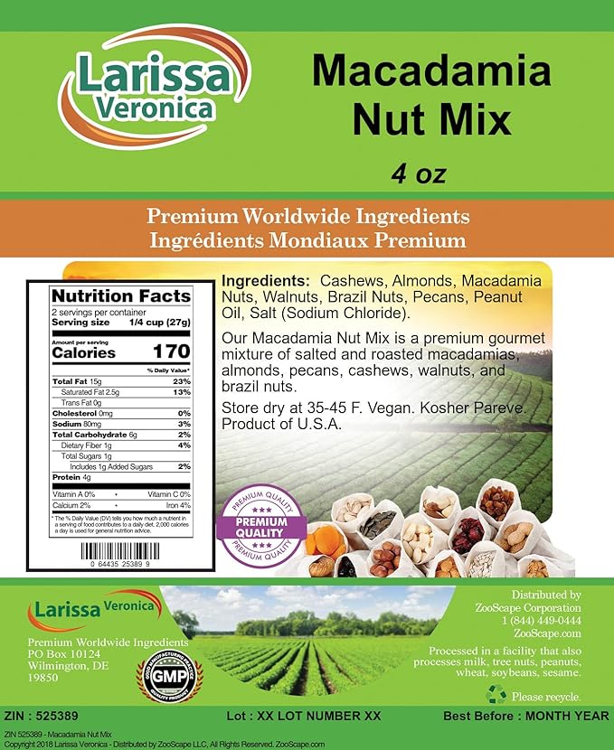 Macadamia Nut Mix (4 oz ZIN: 525389) - 3 Pack