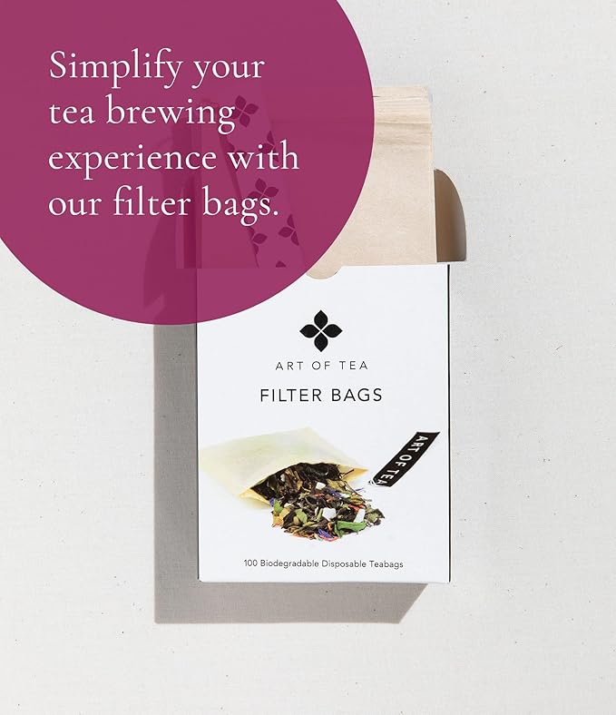 Art of Tea | Organic Green Pomegranate Tea| 50 Pyramid Tea Bag Sachets